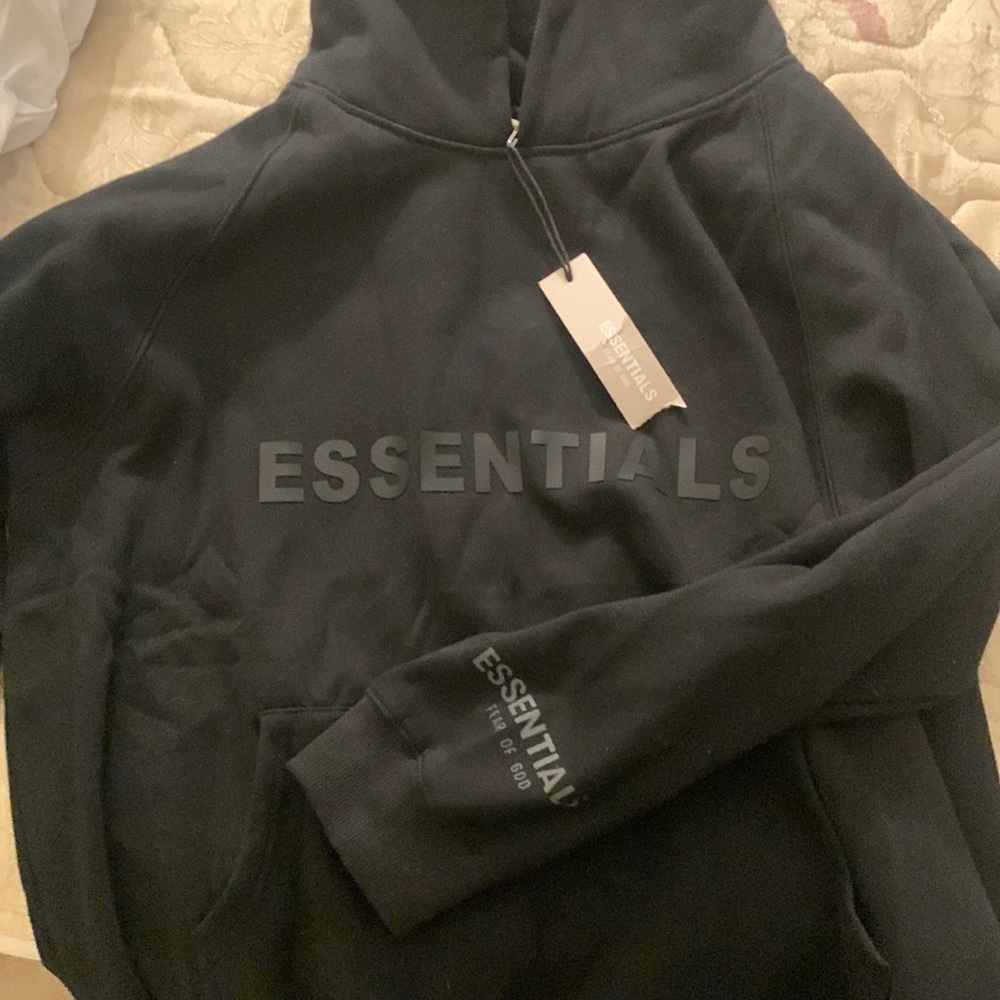 Black Essentials Hoodie